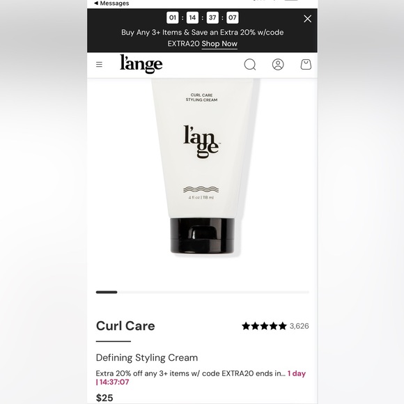 New Lange curl care styling cream - Picture 1 of 3